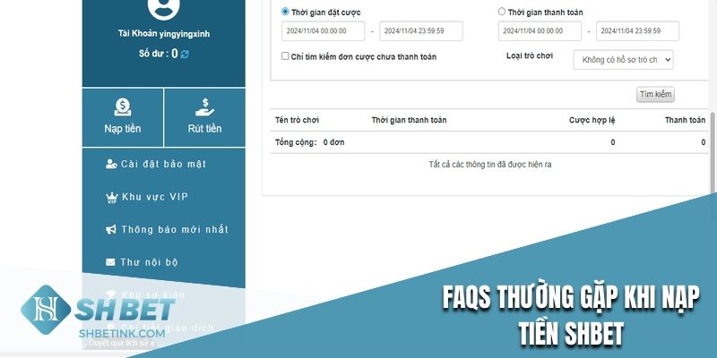 Giải đáp thắc mắc của hội viên khi nạp tiền tại SHBET